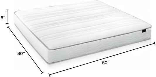 ZINUS 6 Inch Foam and Spring Mattress, Queen, CertiPUR-US Certified Foams, Mattress in A Box, White