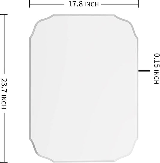 Silver Wall Mirror-Beveled Edge Frameless Mirrors for Bathroom, Vanity, Bedroom, Rectangle Mirrors(17.8X23.7inch)