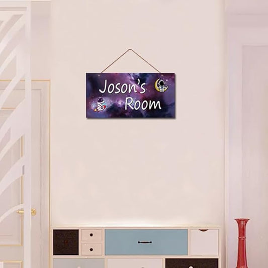 Personalized Signs Astronaut Sign Customized Signs Wall Art Decoration Exquisite Decorative Signs Custom Name Baby Bedroom Kids Room Outer Space Themed Decor For Girls Boys Room