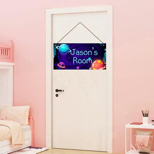 Personalized Universe Sign Custom Name Science Fiction Theme Sign For Kids Room Wall Art Décor Outer Space Art Wall Decor For Boys Room Bedroom Nursery Door For Girls Bedroom