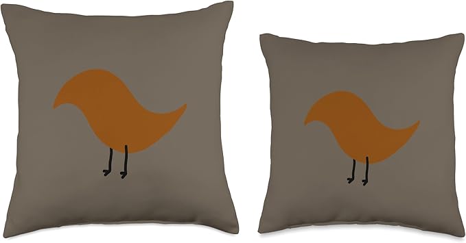 Cute Scandinavian Animals Designs Chic Scandinavian Birds Minimalistic Animal Danish Throw Pillow, 16x16, Multicolor