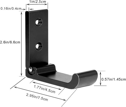 Folding Coat Hooks, Matte Black Wall Hooks for Hanging Coats Bathroom Towel Hooks Hardware Heavy Duty Aluminum Alloy Robe Hooks Wall Mounted DIY Coat Rack Hooks No Rust Indoor, Outdoor (10pcs-Black)