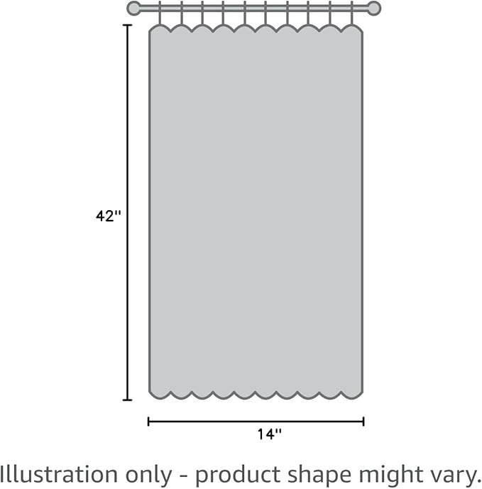 OVZME 2 Panels Turquoise Semi Sheer Valance - Short Curtain Valances for Windows, Basement, Kitchen with Dual Rod Pocket (42 by 14 Inches Long)