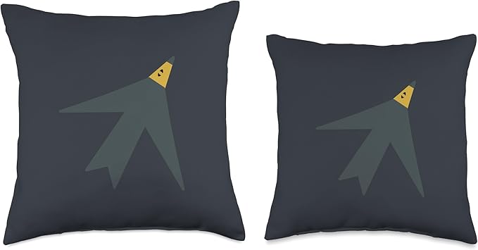 Cute Scandinavian Animals Designs Chic Scandinavian Bird Minimalism Throw Pillow, 18x18, Multicolor