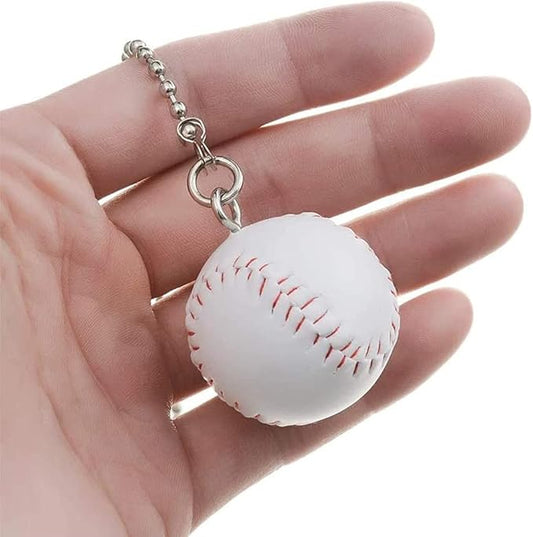 Ceiling Fan Pull Chain 12 inch Pull Chain Extension Fan Chain Extender Ceiling Fan Pulls Ornament with Ball Fan Chain Connector for Lighting Fans, 2 PACK (BASEBALL)