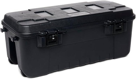 Plano Sportsman's Trunk, Medium 3 Pack, Black, Lockable Storage Box, Medium Storage Bins for Indoor and Outdoor Spaces, Easy to Carry, Secure and Transport, Airline Friendly