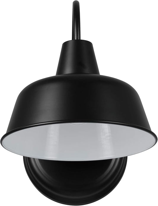 Design House Mason Barn Light Indoor/Outdoor Wall Mount Modern Industrial Farmhouse Wall Light Set for Patio, Garage, Bathroom, Office, Kitchen, 8 inch, Matte Black, 2-Pack, 588855-BLK