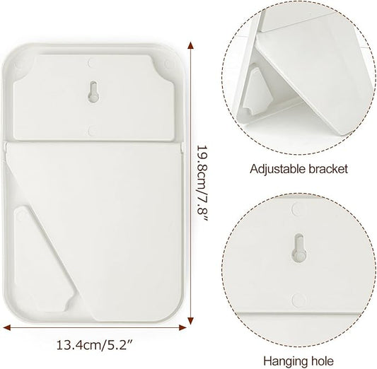 10Pcs Table Desk Vanity Makeup Mirror, 8-Inch Simple Portable Travel Mirror with Stand, Standing and Wall Hanging Dual-use White