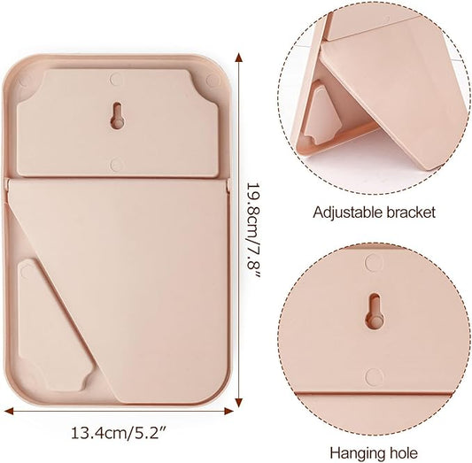 10Pcs Table Desk Vanity Makeup Mirror, 8-Inch Simple Portable Travel Mirror with Stand, Standing and Wall Hanging Dual-use Pink