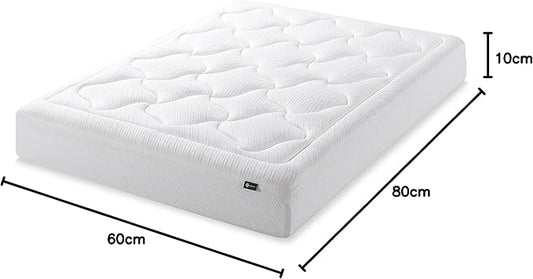 ZINUS 10 Inch Cloud Memory Foam Mattress, Queen, Fiberglass Free, Pressure Relieving, Mattress in A Box, CertiPUR-US Certified, White