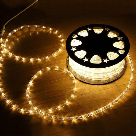 100 Feet 720 LED Rope Lights,2-Wire Low Voltage Waterproof Rope Lights Outdoor,Indoor Background Lighting Idear for Trees,Bridges,Eaves,Pool,Wedding Use(Warm White)