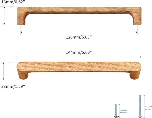 Burlywood Round 5 in 2 pcs Wooden Drawer Pulls Handle pulls for cabinets Kitchen Cabinet Drawer pulls Cabinet Door Pull