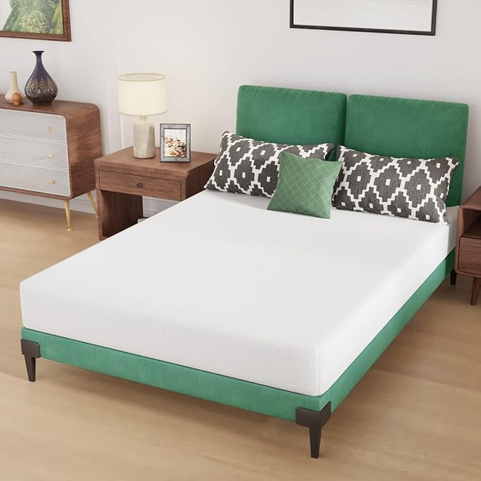 PayLessHere Gel Memory Foam Mattress 8 inch Mattress, CertiPUR-US Certified,Breathable Bed Mattress for Cooler Sleep Supportive & Pressure Relief,Removable Soft Cover,Mattress in Box, White Full