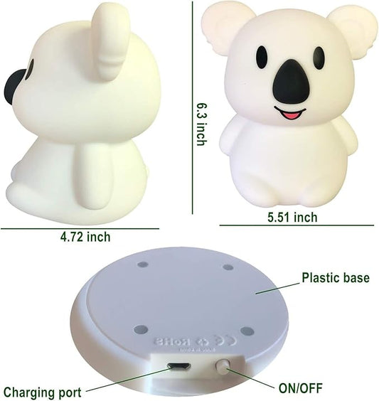 Big Size Night Light, Child Night Light, Bedside Lamp for Kids, Multicolor Light with Remote Control, Break Resistant, Eye Caring, Adjustable Brightness & Color, Timing Function - Large Koala