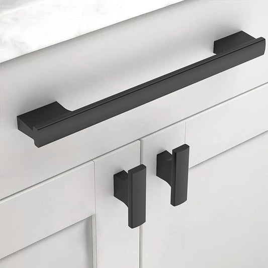 Asidrama 10 Pack 7.5 Inch(192mm) Matte Black Kitchen Cabinet Handles, Cabinet Pulls Kitchen Cabinet Hardware for Cupboard Drawer Pulls