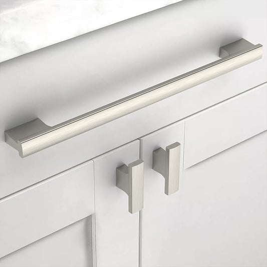 Asidrama 10 Pack 9 Inch(228mm) Brushed Satin Nickel Kitchen Cabinet Handles, Cabinet Pulls Kitchen Cabinet Hardware for Cupboard Drawer Pulls