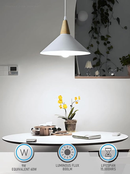 TORCHSTAR A19 LED Light Bulbs 60W Equivalent, UL Listed, 5000K Daylight, Dimmable, 9W, 800lm, Flicker Free, E26 Standard Base LED Bulb for Ceiling Fan, Lamp, 15,000hrs, Pack of 6