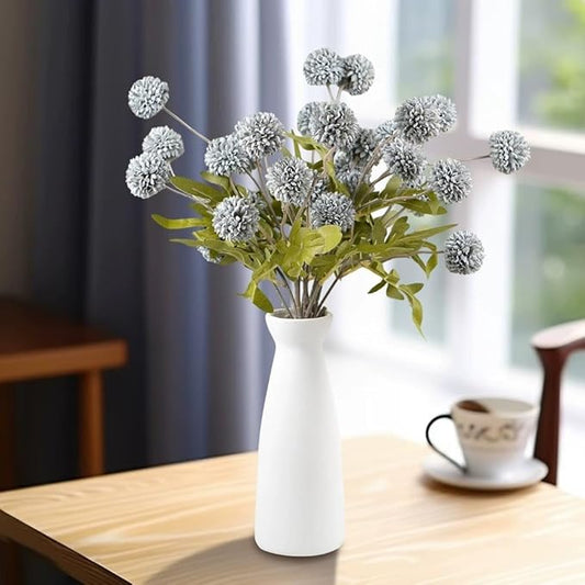 Artificial Flowers for Vases 20.5 Inch 10 Stems, Silk Dried Fake Mums Bouquet Indoor Faux Floral Arrangements for Decoration (Blue)