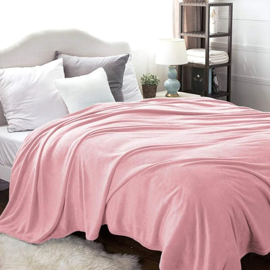 Bedsure GentleSoft Fleece Blankets King Size Pink - Bed Blanket Soft Lightweight Plush Cozy Fuzzy Luxury Microfiber Throws, 108x90 inches