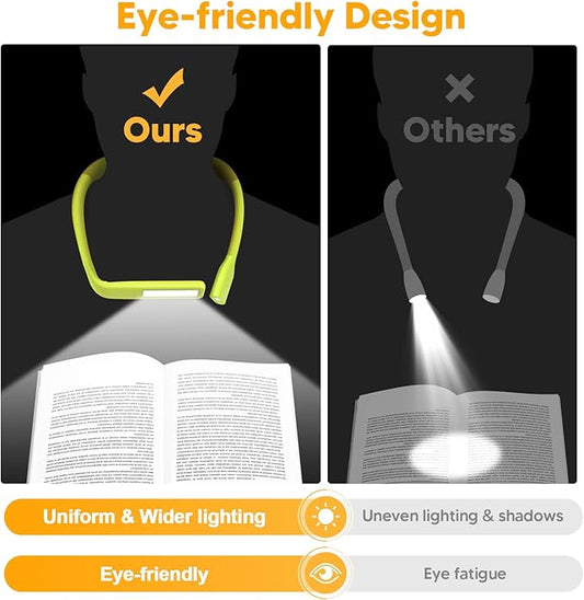 Neck Book Light for Reading at Night, Back to School Supplies Dorm Bed Lamp for College Students Teen Boys Girls Stocking Stuffers Christmas Birthday Gifts for Book Lovers Reading Accessories