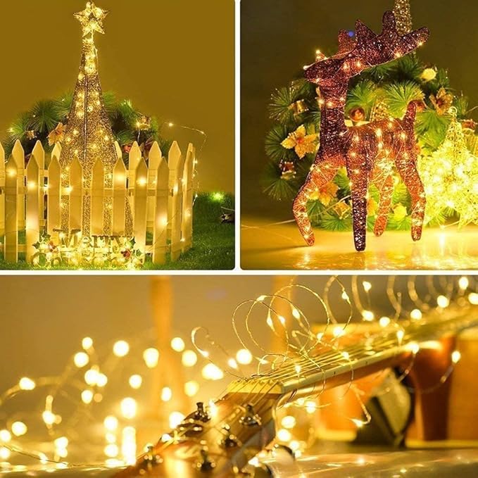 Curtain Lights, 300 LED Dimmable Fairy Lights with Remote and Timer, 8 Modes, USB Powered String Lights for Room Wall Party Xmas Indoor Decor, Warm White, 2 Pack
