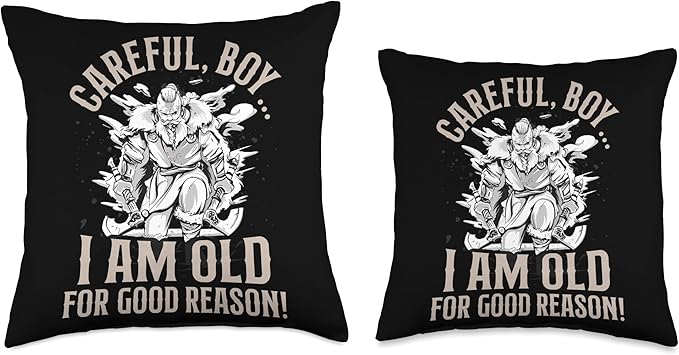 Viking Mythology Nordish Warrior Scandinavian Quote Throw Pillow