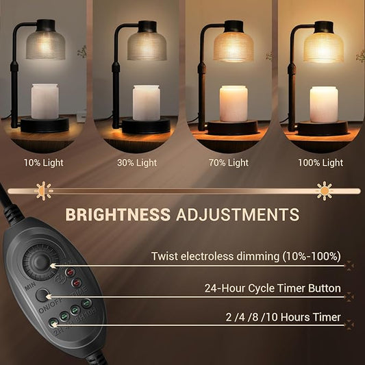 KLL Candle Warmer Lamp with Timer: Christmas Gifts for Women - Birthday Gifts for Women Mom - House Warming Gifts New Home Decor - Vintage Home Decor for Scented Jar Candle