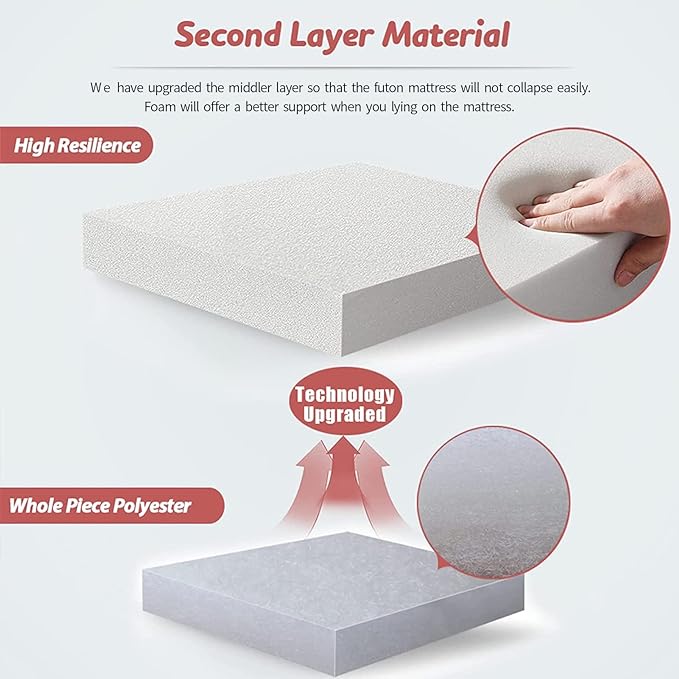 MAXYOYO Bohemian Retro Floor Mattress Vintage Floral Japanese Futon Mattress Roll Up Thicken Sleeping Bed Portable Camping Mattress Floor Lounger Couch Bed Pad, Twin Size
