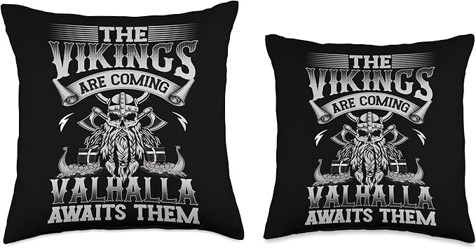 Viking Quote Scandinavian Design Celtic Culture Throw Pillow