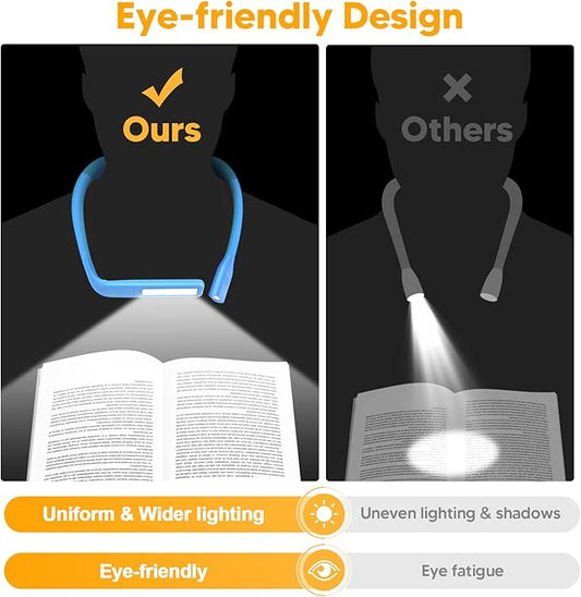 Neck Book Light for Reading at Night, Back to School Supplies Dorm Bed Lamp for College Students Teen Girls Boys Stocking Stuffers Christmas Birthday Gifts for Book Lovers Reading Accessories