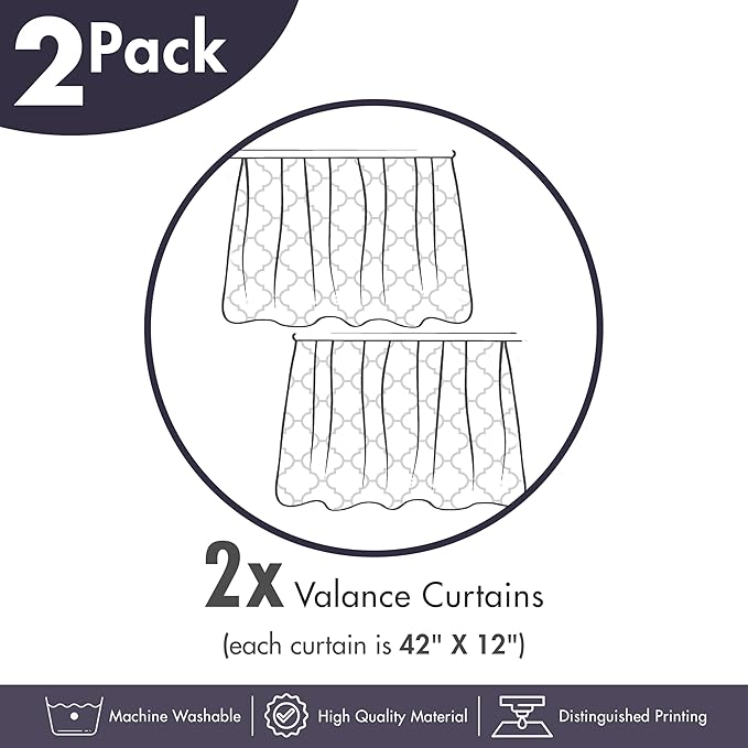 Ambesonne Fruits Window Valance Pack of 2, Modern Illustration Fruit from Abstract Cartoon Drawing Outline Look, Rod Pocket Curtain Valances for Kitchen Bedroom, 42" X 12", Apple Green Beige and Red