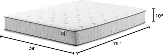 ZINUS 10 Inch Comfort Support Cooling Gel Hybrid Mattress, Twin, Tight Top Innerspring Mattress, Motion Isolating Pocket Springs, Mattress in A Box