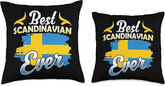 Best Scandinavian Ever Sweden Roots Scandinavia Scandinavic Throw Pillow