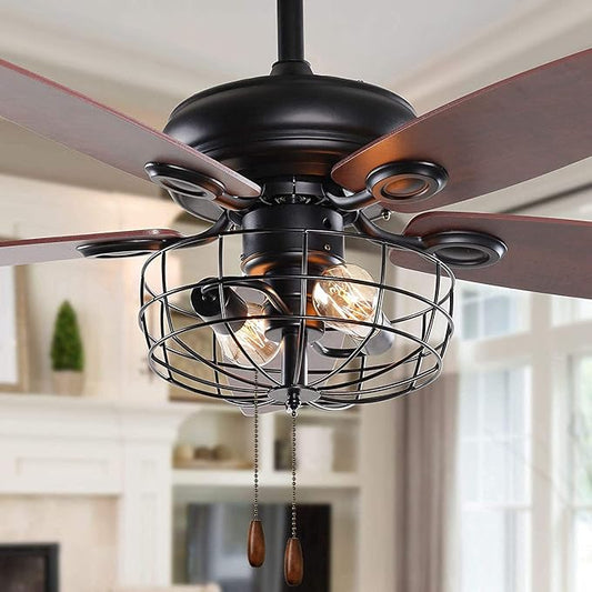 Ceiling Fan Pull Chain 12 inch Wooden Pull Chain Extension Fan Chain Extender Ceiling Fan Pulls Ornament with Ball Fan Chain Connector for Ceiling Fan Light, 1PCS (Walnut Wood)
