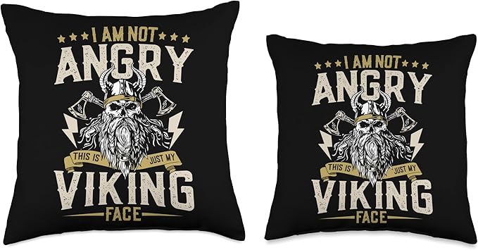 Viking Quote Scandinavian Design Celtic Mythology Throw Pillow