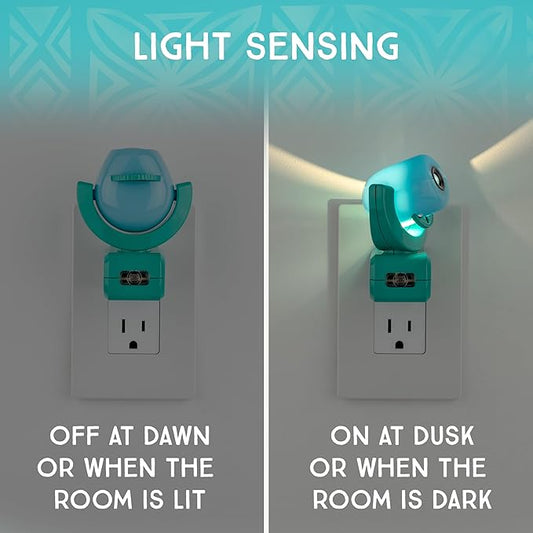 Projectables Moana LED Night Light Plug-in Dusk-to-Dawn Projector Ideal for Kids Girls Boys Nursery Playroom Bathroom Bedroom 84272