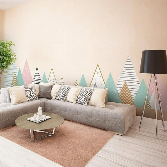 Children's Wall Stickers – Baby Room Decoration – Children's Wall Stickers – Scandinavian Wall Sticker – Giant Scandinavian Mountains Atlas – Height 80 x Length 135 cm