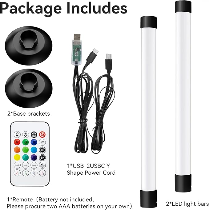 Led Light Bar with Music Sync, Color Changing TV Backlight App & Remote Control, IC+RGB & W Smart RGB Light Bar, USB Powered Led Lights for TV, PC Room Monitor Backlight Gaming Accessories