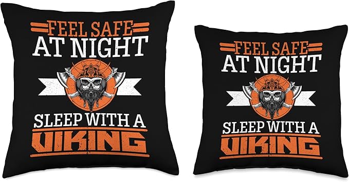 Feel Safe At Night Sleep With A Viking Scandinavian Throw Pillow