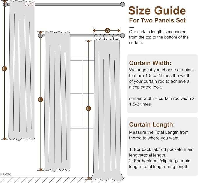 KangBang 100% Blackout Linen Curtains 90 Inches Long 2 PCs, Back Tab Rod Pocket Energy Saving Gray Curtains for Bedroom Dining Home Office, Thermal Insulated & Noise Reducing(Ash Fog Grey,52x90 Inch)