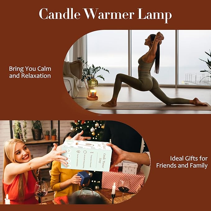 Flower Candle Warmer Lamp with Timer & Dimmer - Fits All Jar Scented Candles - Christmas & Mother's Day Gift for Women,Mom,Her
