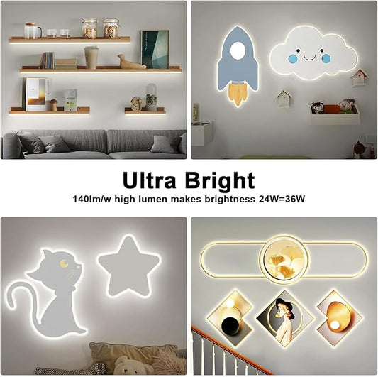 White COB Led Strip Lights Max with RF Remote, 16.4ft 4000K Dimmable Ultra Bright Neutral White COB Light Strip, Indoor COB Led Lights for Mirror, Ceiling, Kitchen, Room, Cabinet, Closet