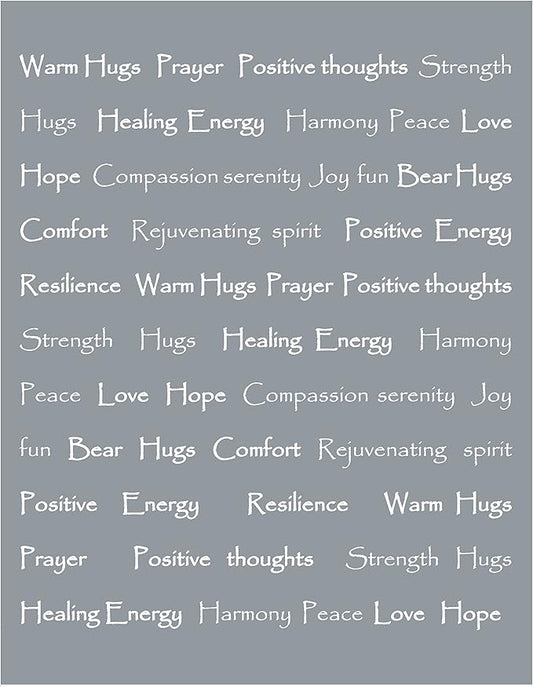 Chanasya Premium Sympathy Warm Hugs Gift Throw Blanket - Healing Gift Cancer Chemo Survivor Get Well Caring Gifts - Comfort Gift Blanket for Love Support Strength - Women Men Friend Grandpa - Gray
