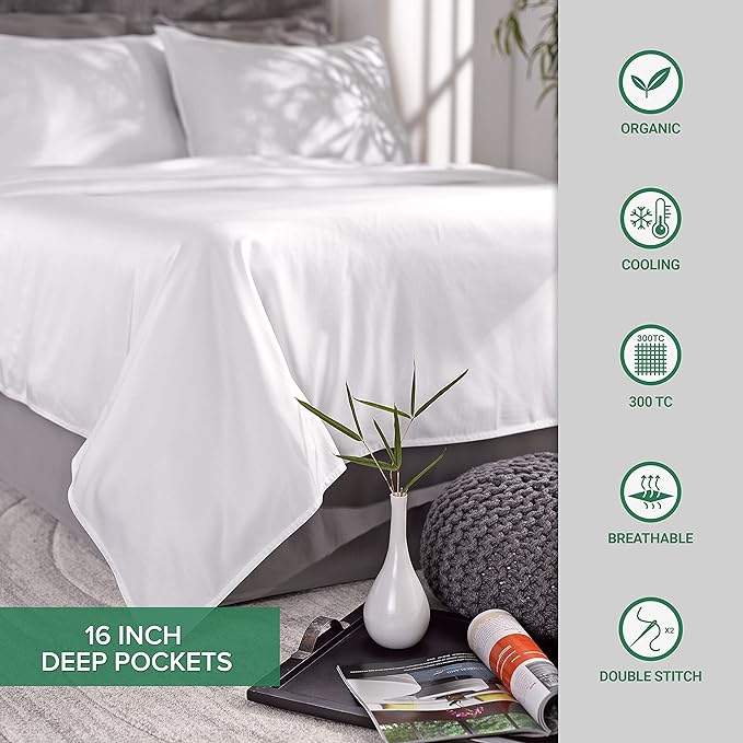 California King Sheets by Pure Bamboo, Genuine 100% Organic Viscose Derived from Bamboo Bed Sheet Set, Soft & Cooling, Double Stitching, Lifetime Quality Promise (California King, Terracotta)