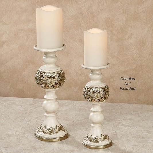Abimbola Candleholders Ivory Set of Two