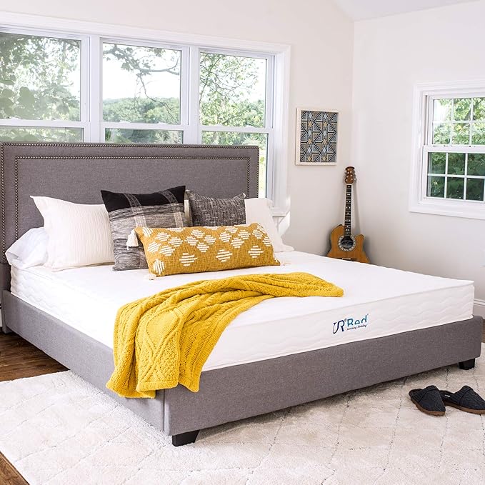 10 Inch Full Size Latex Mattress in a Box, Hybrid Natural Organic Mattress Medium Firm Feel Memory Foam and Individual Pocket Springs, CertiPUR-US, 120-Night Free Trial, 20-Year Warranty
