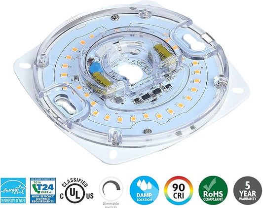 4" PCB Size 4000K Dimmable LED Light Engine 5.39" Overall Size, 17W 1200LM 120V CRI90, Retrofit Light Kit for Ceiling Fan, Pendant, Lantern Garden,Ceiling Flush, UL/ES/JA8