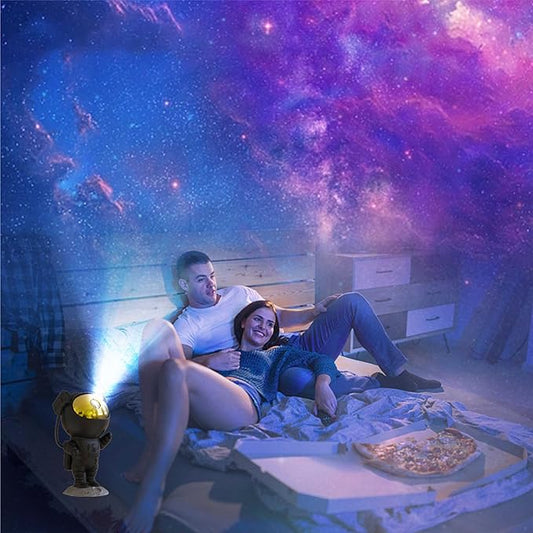 SFOUR Astronaut Galaxy Projector Night Light,Lights for Bedroom,Kids Room Decor Aesthetic, Adjustable Head Angle,Gift for Kids Adults Home Party Ceiling Decor,Christmas Gift