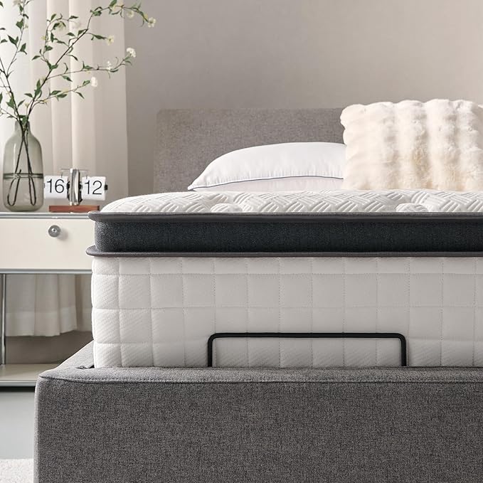 King Mattress 12 Inch, Hybrid King Size Mattress in a Box, Medium Feel, 3 Layer Premium Foam with Pocket Springs for Motion Isolation and Pressure Relieving, 80"x76"x12", 100-Night Trial