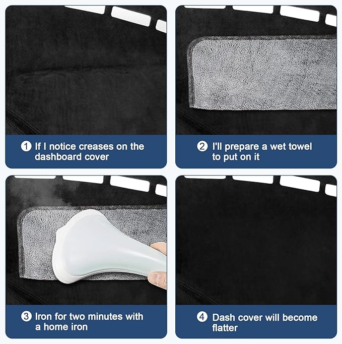Dashboard Cover Mat Custom Fit for Toyota Camry 2012-2017 Dash Cover Nonslip Dash Mat Protector Sunshade No Glare Black